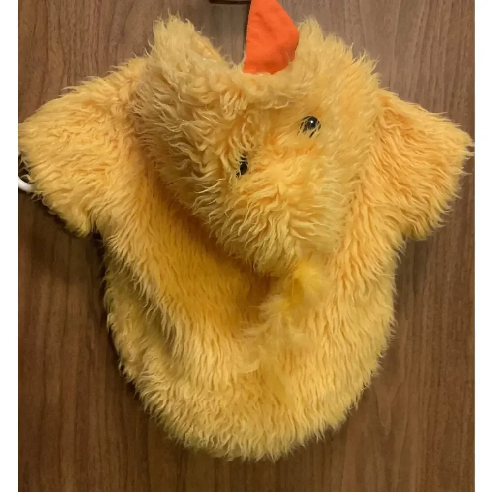 Vintage 90’s Yellow Chicken Costume for Baby Toddler Furry Romper 9-12 Months